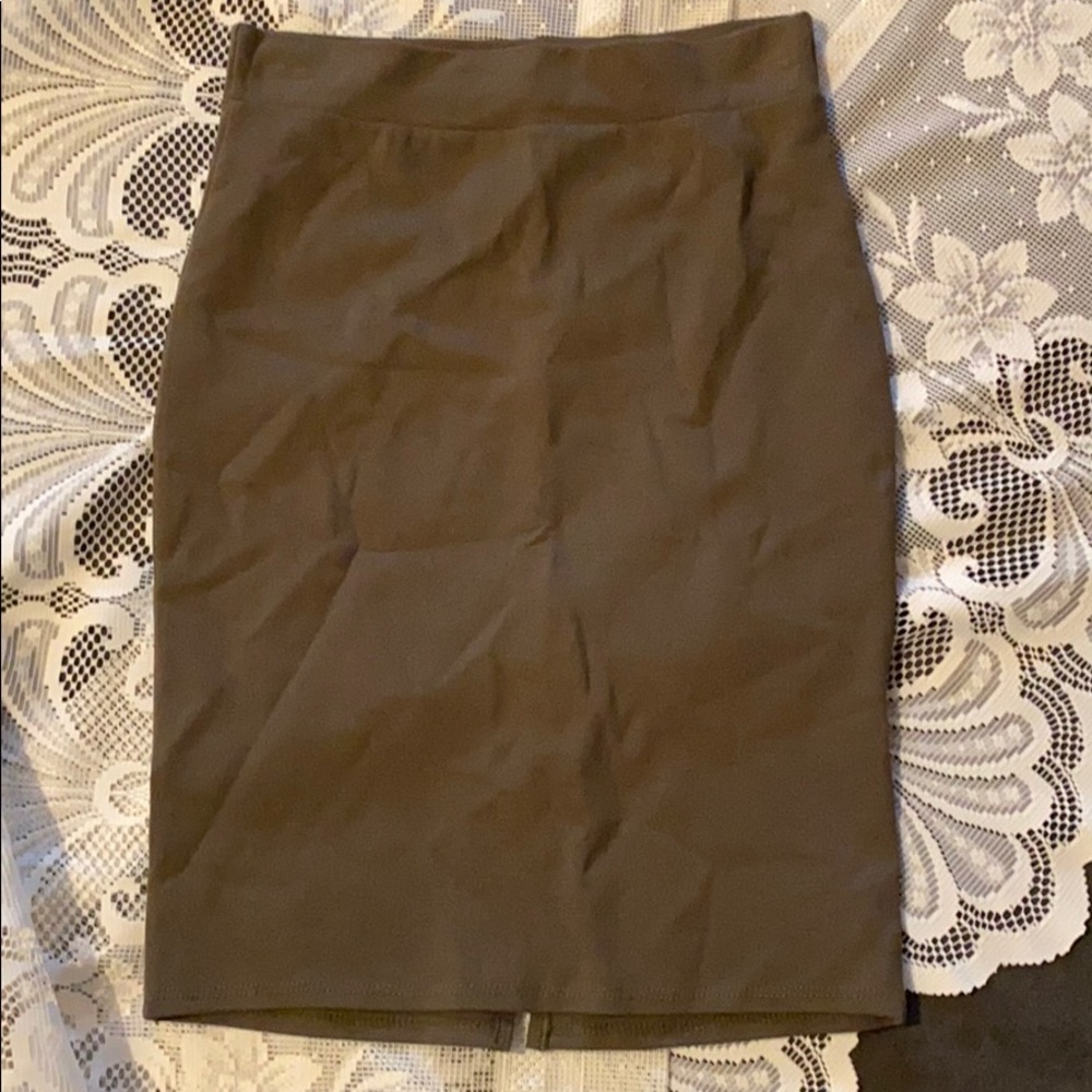 Olive Pencil Skirt